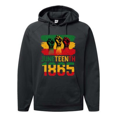 Juneteenth Is My Independence Day Black Women Freedom 1865 Performance Fleece Hoodie