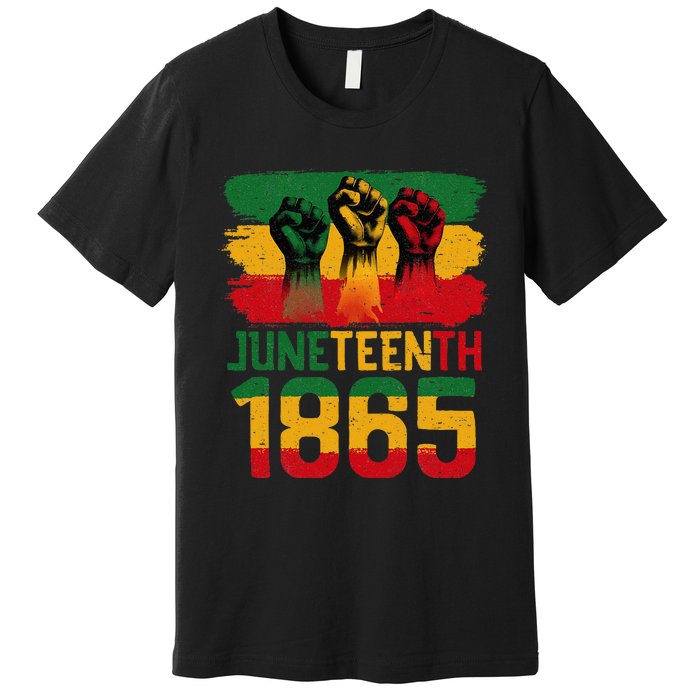 Juneteenth Is My Independence Day Black Women Freedom 1865 Premium T-Shirt