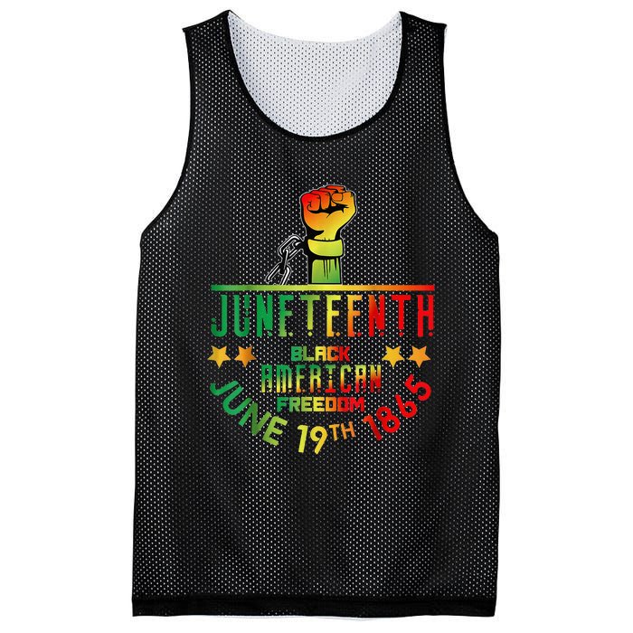 Juneteenth Is My Independence Day Black Mesh Reversible Basketball Jersey Tank