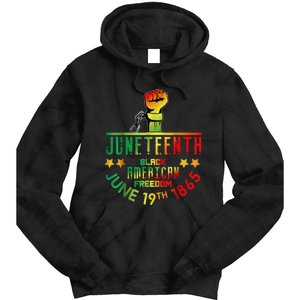 Juneteenth Is My Independence Day Black Tie Dye Hoodie