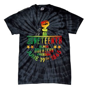 Juneteenth Is My Independence Day Black Tie-Dye T-Shirt