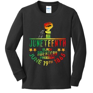 Juneteenth Is My Independence Day Black Kids Long Sleeve Shirt