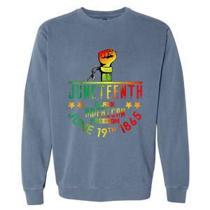 Juneteenth Is My Independence Day Black Garment-Dyed Sweatshirt