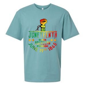 Juneteenth Is My Independence Day Black Sueded Cloud Jersey T-Shirt