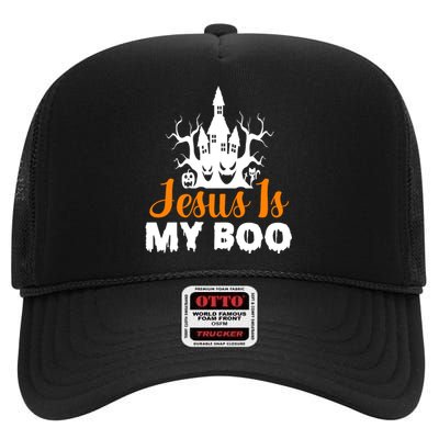 Jesus Is My BOO High Crown Mesh Back Trucker Hat