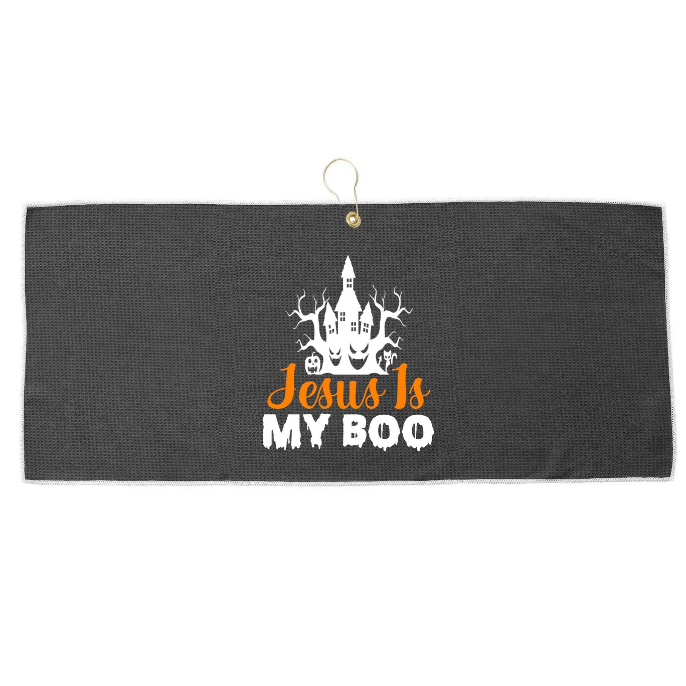 Jesus Is My BOO Large Microfiber Waffle Golf Towel