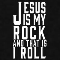 Jesus Is My Rock And Thats How I Roll Ladies PosiCharge Tri-Blend Wicking Tank