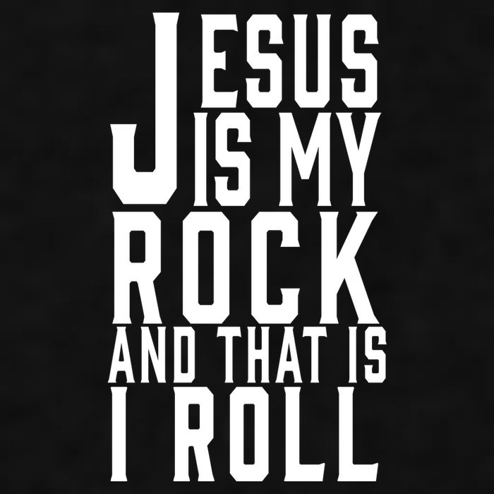 Jesus Is My Rock And Thats How I Roll Ladies PosiCharge Tri-Blend Wicking Tank