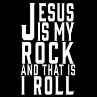 Jesus Is My Rock And Thats How I Roll Flexfit Unipanel Trucker Cap
