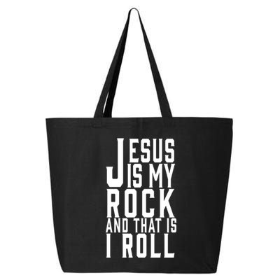 Jesus Is My Rock And Thats How I Roll 25L Jumbo Tote