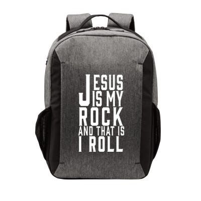 Jesus Is My Rock And Thats How I Roll Vector Backpack