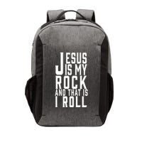 Jesus Is My Rock And Thats How I Roll Vector Backpack