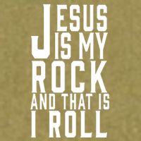 Jesus Is My Rock And Thats How I Roll Garment-Dyed Women's Muscle Tee
