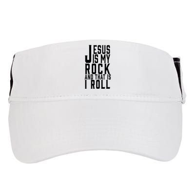 Jesus Is My Rock And Thats How I Roll Adult Drive Performance Visor