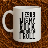 Jesus Is My Rock And Thats How I Roll Mug