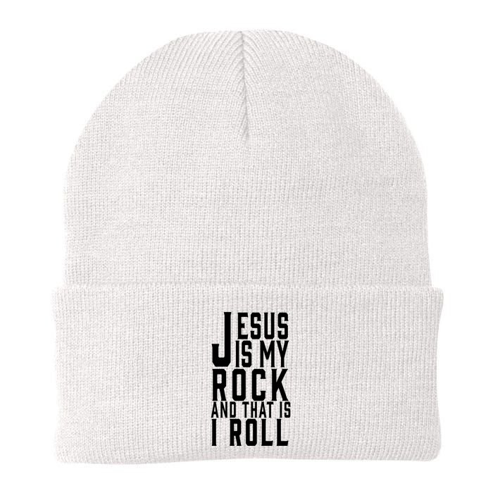 Jesus Is My Rock And Thats How I Roll Beanie