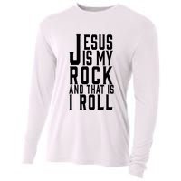 Jesus Is My Rock And Thats How I Roll Cooling Performance Long Sleeve Crew