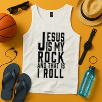 Jesus Is My Rock And Thats How I Roll Tank Top