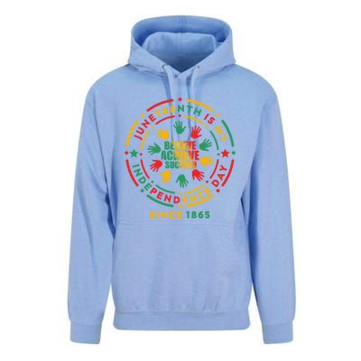 Junenth Is My Independence Day Believe Achieve Succeed Cute Gift Unisex Surf Hoodie