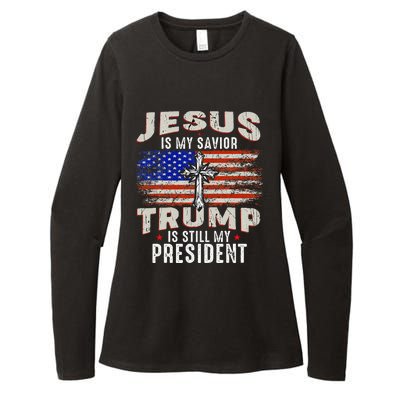 Jesus Is My Savior Trump Is Still My President Trump 2024 Womens CVC Long Sleeve Shirt