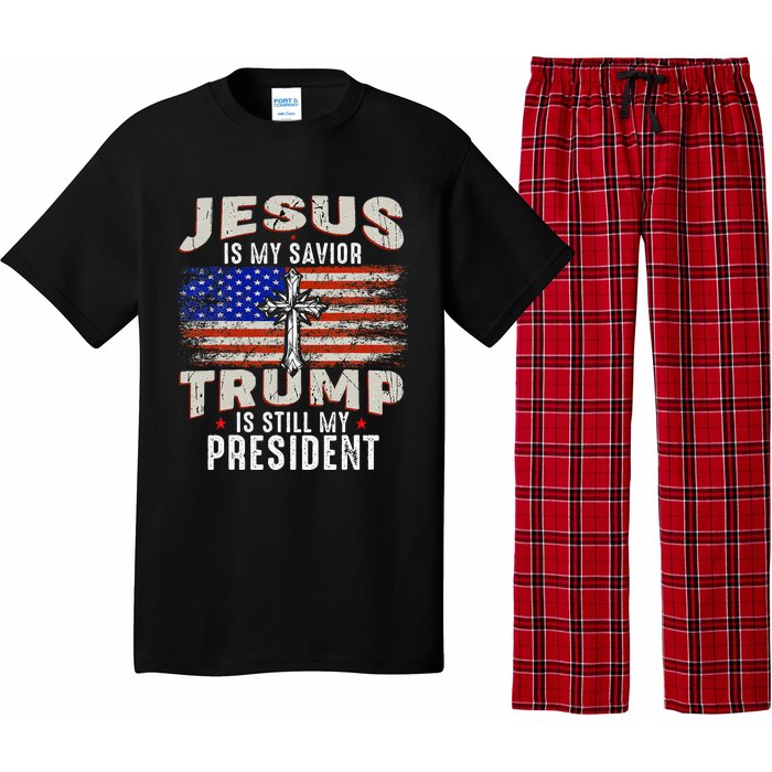 Jesus Is My Savior Trump Is Still My President Trump 2024 Pajama Set