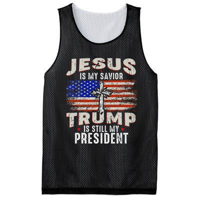 Jesus Is My Savior Trump Is Still My President Trump 2024 Mesh Reversible Basketball Jersey Tank