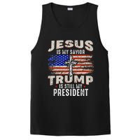 Jesus Is My Savior Trump Is Still My President Trump 2024 PosiCharge Competitor Tank