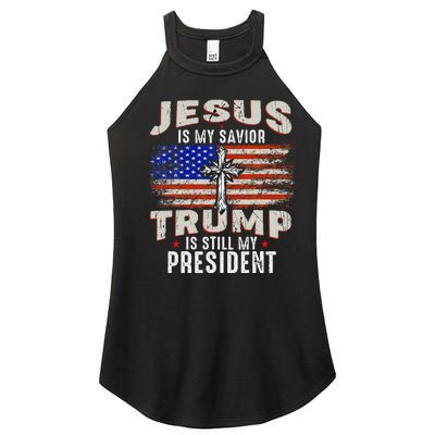 Jesus Is My Savior Trump Is Still My President Trump 2024 Women’s Perfect Tri Rocker Tank