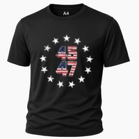 Jesus Is My Savior Trump Is My President American Flag Cooling Performance Crew T-Shirt