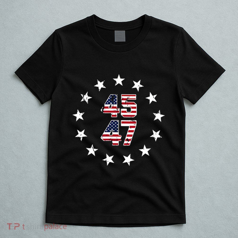 Jesus Is My Savior Trump Is My President American Flag T-Shirt