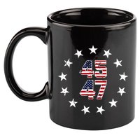 Jesus Is My Savior Trump Is My President American Flag 11oz C Handle Ceramic Mug