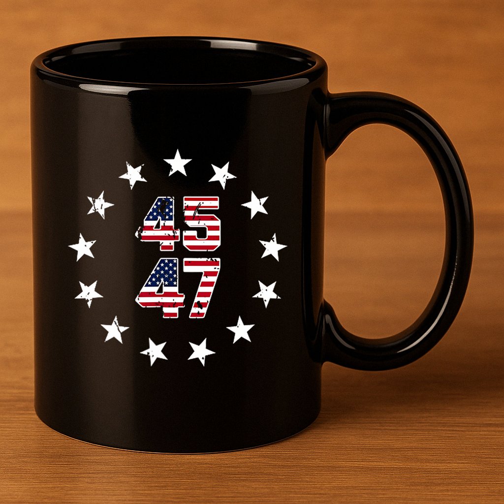 Jesus Is My Savior Trump Is My President American Flag 11oz C Handle Ceramic Mug