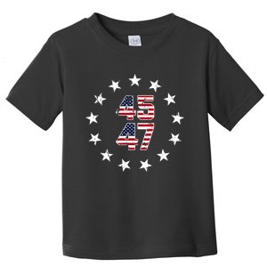 Jesus Is My Savior Trump Is My President American Flag Toddler T-Shirt