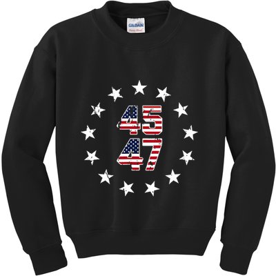 Jesus Is My Savior Trump Is My President American Flag Kids Sweatshirt