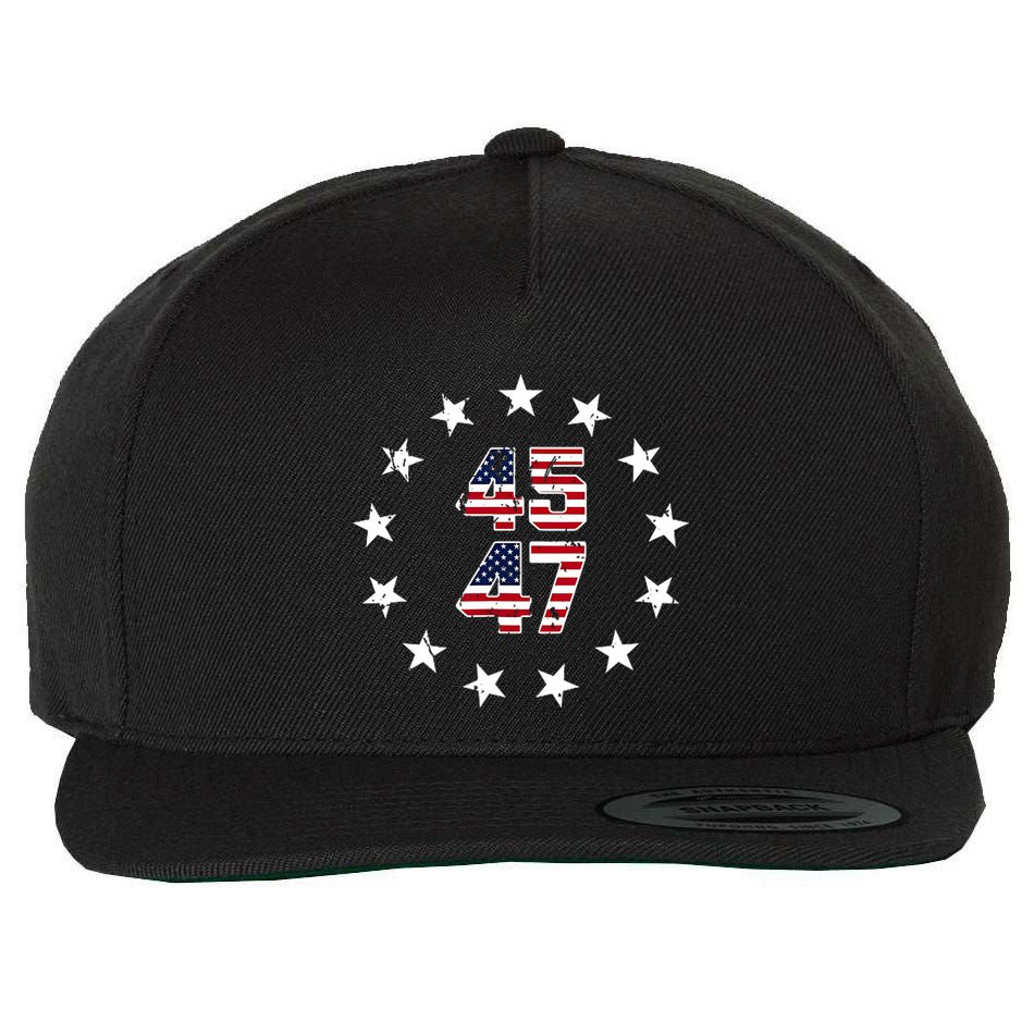 Jesus Is My Savior Trump Is My President American Flag Wool Snapback Cap