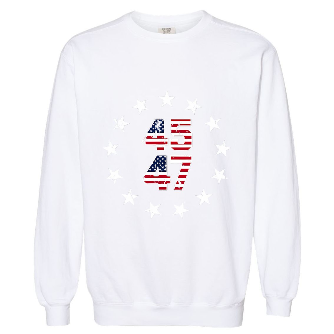 Jesus Is My Savior Trump Is My President American Flag Garment-Dyed Sweatshirt