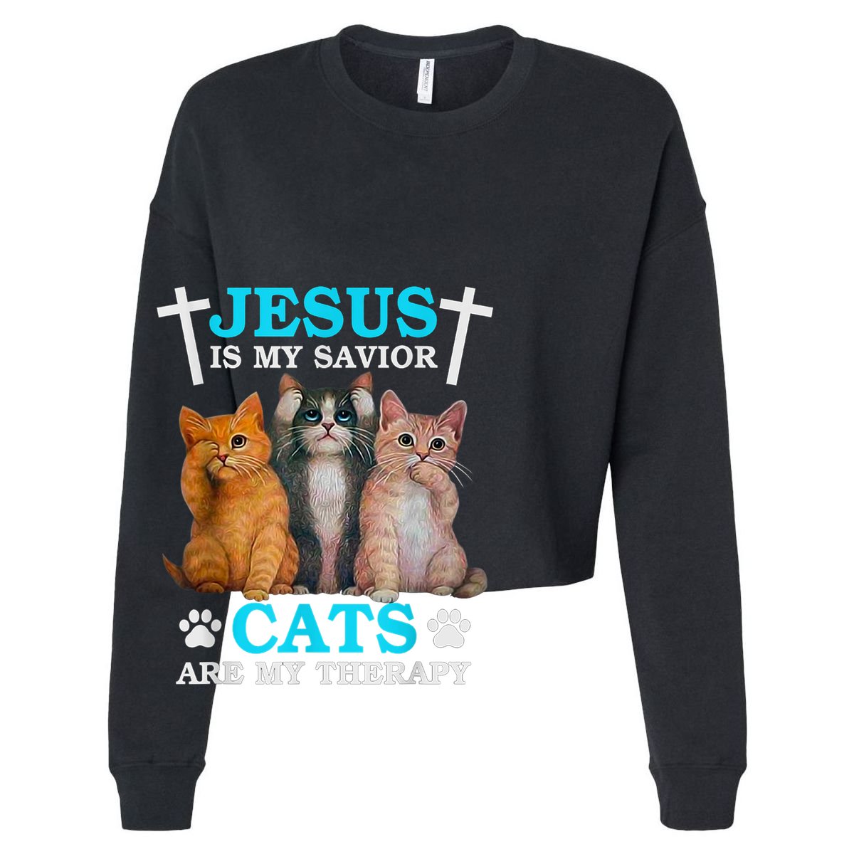 Jesus Is My Savior Cats Are My Therapy Christian Funny Cat 15oz Campfire Ceramic Mug