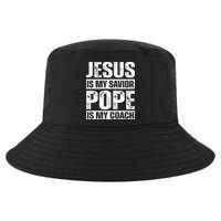 Jesus Is My Savior Pope Is My Coach Christian Cool Comfort Performance Bucket Hat