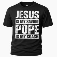 Jesus Is My Savior Pope Is My Coach Christian Performance Shirt