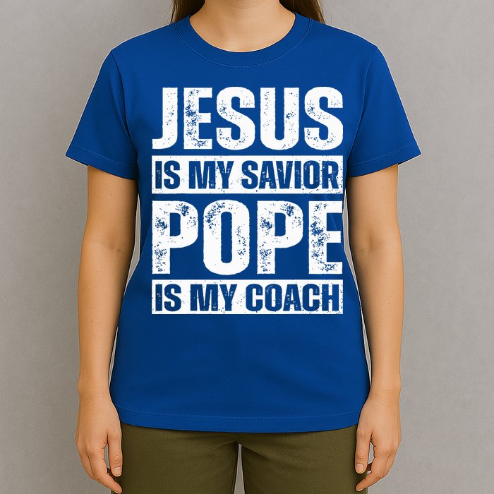 Jesus Is My Savior Pope Is My Coach Christian T-Shirt