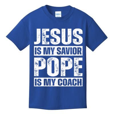 Jesus Is My Savior Pope Is My Coach Christian Kids T-Shirt