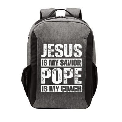 Jesus Is My Savior Pope Is My Coach Christian Vector Backpack