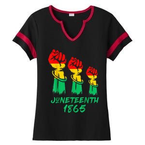 Juneteenth Is My Independence Day Black  Pride Ladies Halftime Notch Neck Tee