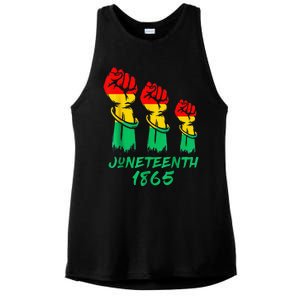 Juneteenth Is My Independence Day Black  Pride Ladies PosiCharge Tri-Blend Wicking Tank