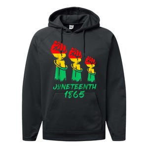 Juneteenth Is My Independence Day Black  Pride Performance Fleece Hoodie