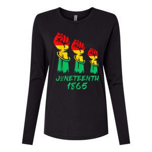 Juneteenth Is My Independence Day Black  Pride Womens Cotton Relaxed Long Sleeve T-Shirt