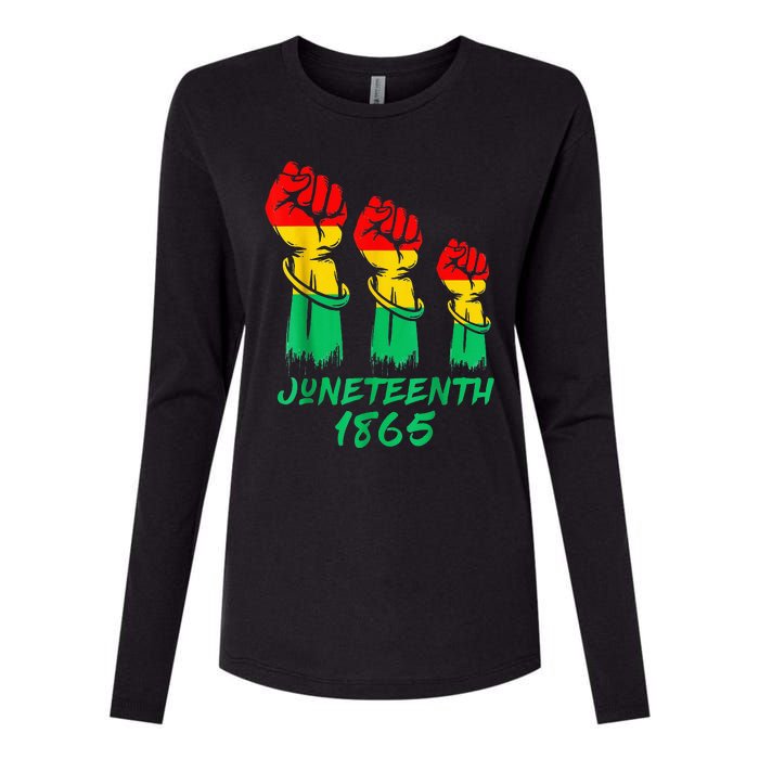 Juneteenth Is My Independence Day Black  Pride Womens Cotton Relaxed Long Sleeve T-Shirt