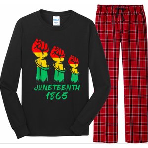 Juneteenth Is My Independence Day Black  Pride Long Sleeve Pajama Set