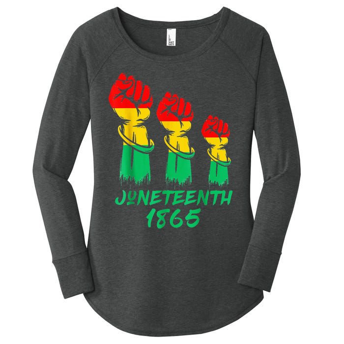 Juneteenth Is My Independence Day Black  Pride Women's Perfect Tri Tunic Long Sleeve Shirt