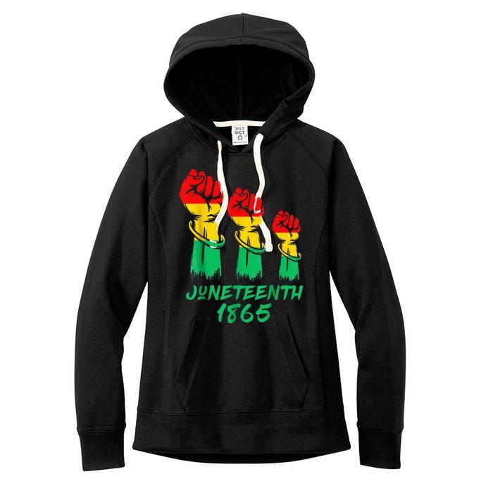 Juneteenth Is My Independence Day Black  Pride Women's Fleece Hoodie